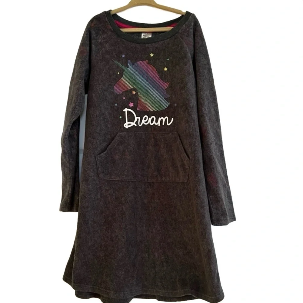 MAKER’S MARK Unicorn Dream Fleece Sleep Lounger Dress